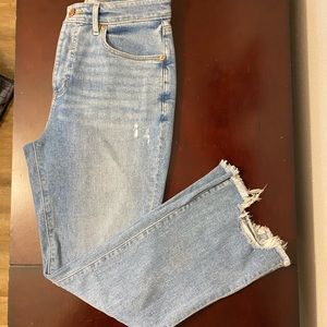NWOT LOFT flare crop jeans